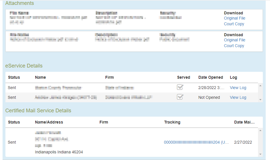 How do I serve my documents using mail service? eFile